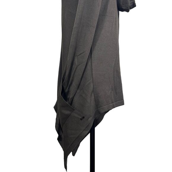 AKRIS Silk Knit Cardigan Charcoal size US 4 Shark tooth Hem - Picture 8 of 14